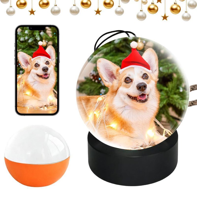 2.76" Crystal Ball Video Player, 3D Memory Orb Ball Digital Display Memory Sphere Lamp with Sound,Personalized Uploadable Videos & Photos Gift for Couples Friends Anniversary Christmas Birthday Gift - Image 1